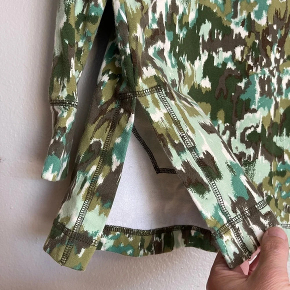 Isaac Mizrahi Live Green‎ Brown Camo Style Hoodie Sweatshirt Size Medium - Picture 7 of 10